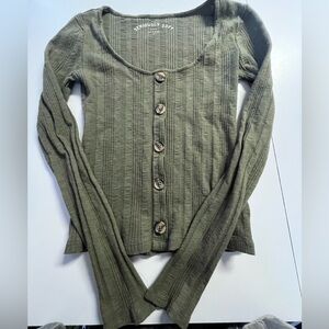 Aero Olive Green Button-Up